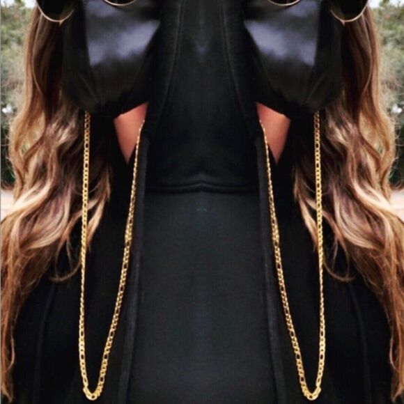 22" Gold Stainless Steel 4mm Figaro Mask Chain Necklace - Picture 7 of 8